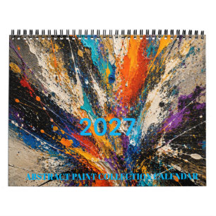 Abstrakter Farbexplosion-Kalender 2027 Kalender