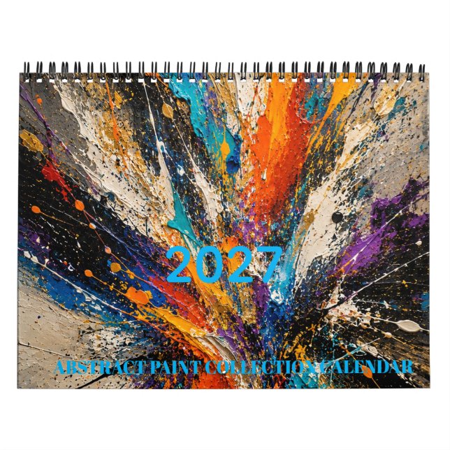 Abstrakter Farbexplosion-Kalender 2027 Kalender (Titelbild)