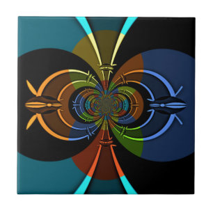 Abstrakter Farbexplosions-Kunstprint Fliese