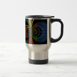 Abstrakter Farbexplosions-Kunstprint Reisebecher