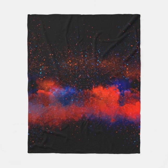 Abstrakter farbiger Aquarellhintergrund,  Fleecedecke (Vorderseite)