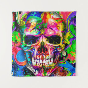 abstrakter farbiger Hintergrund mit farbenfroher S Wandteppich