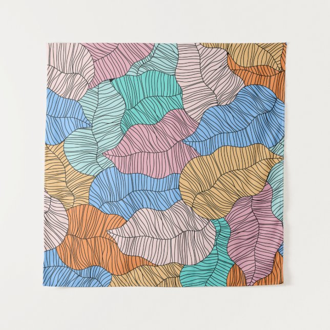 Abstrakter, farbiger Hintergrund Wandteppich (Vorderseite)
