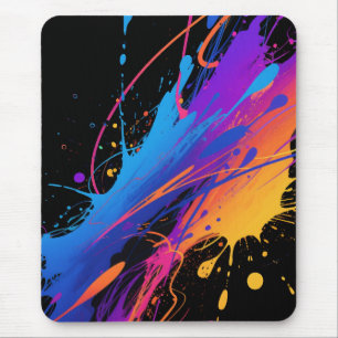 Abstrakter farbiger Spritzer Hintergrund Mousepad