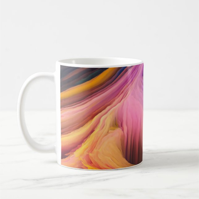 Abstrakter, farbiger Swirl Kaffeetasse (Links)