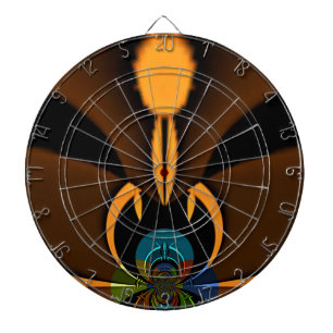 Abstrakter Farbkontrast Dartscheibe