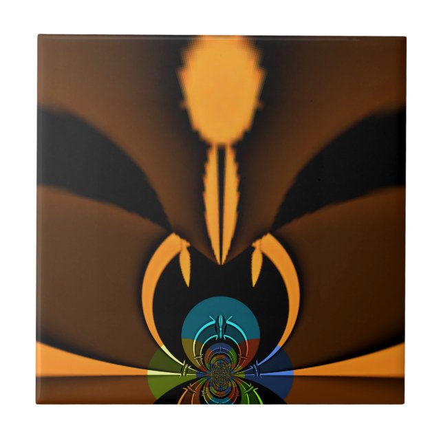 Abstrakter Farbkontrast Fliese (Vorderseite)