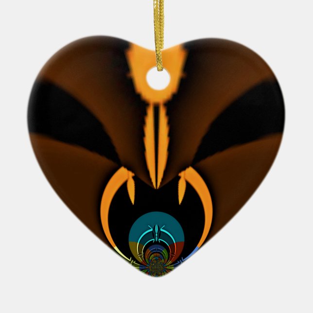 Abstrakter Farbkontrast Keramik Ornament (Vorne)