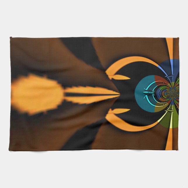 Abstrakter Farbkontrast Küchentuch (Horizontal)