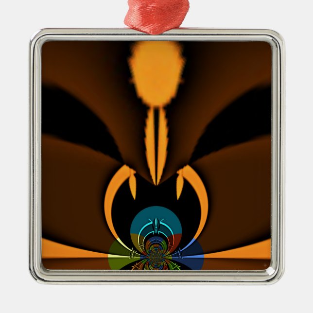 Abstrakter Farbkontrast Ornament Aus Metall (Vorne)