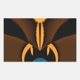 Abstrakter Farbkontrast Rechteckiger Aufkleber