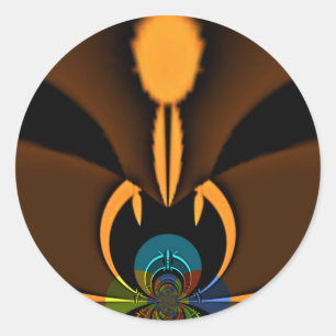 Abstrakter Farbkontrast Runder Aufkleber