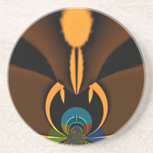 Abstrakter Farbkontrast Sandstein Untersetzer