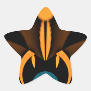 Abstrakter Farbkontrast Stern-Aufkleber