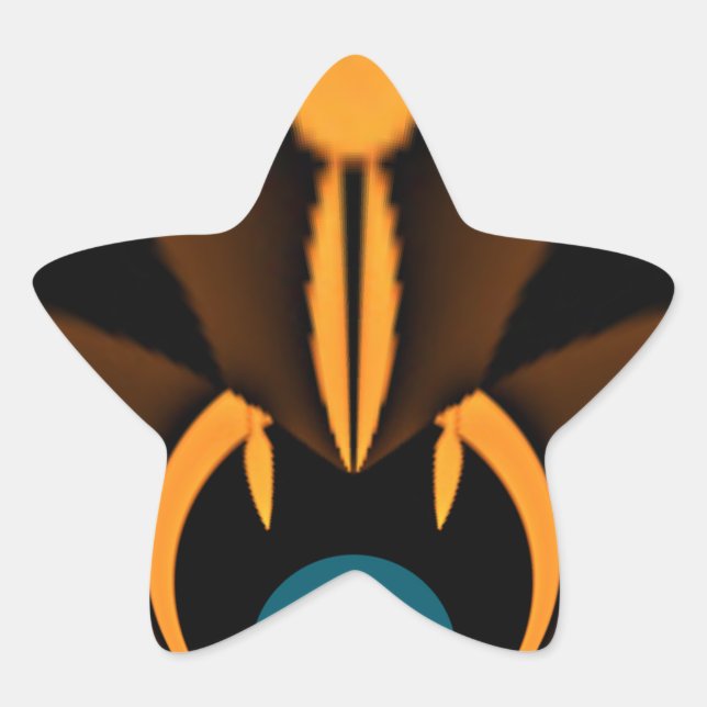 Abstrakter Farbkontrast Stern-Aufkleber (Vorderseite)