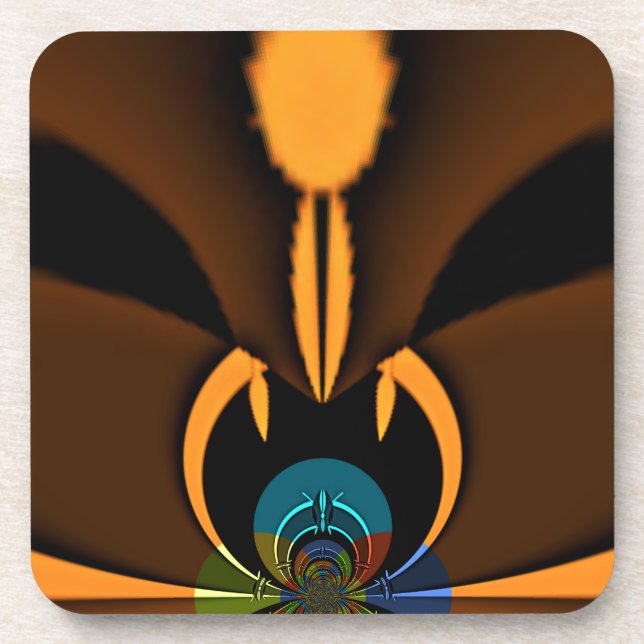 Abstrakter Farbkontrast Untersetzer (Vorderseite)