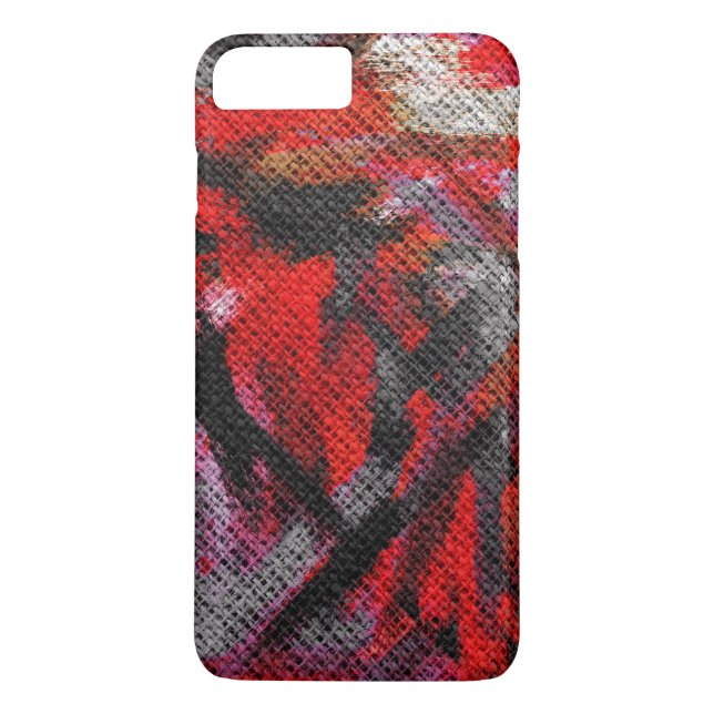 Abstrakter Farbpinsel Rustikaler Burlap #24 Case-Mate iPhone Hülle (Rückseite)