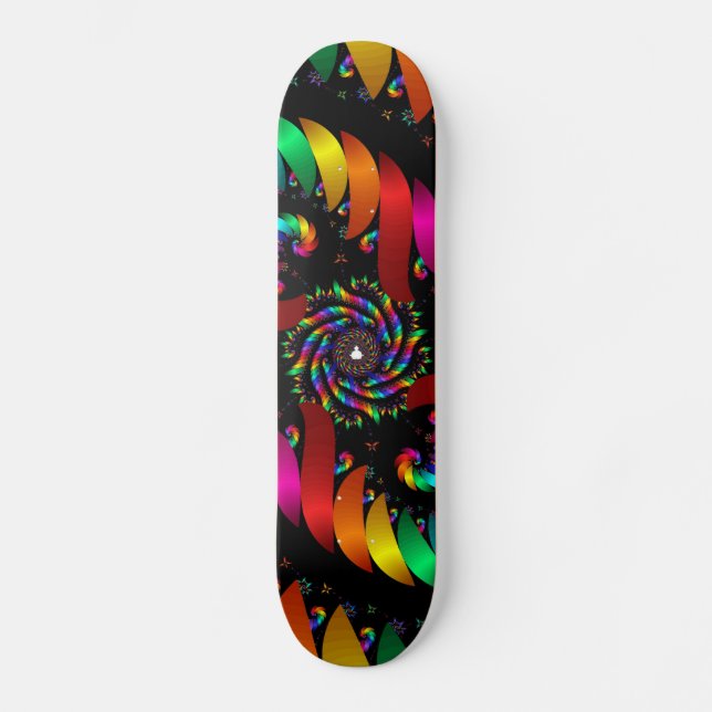Abstrakter Farbschwenk Skateboard (Vorderseite)