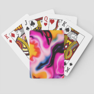 Abstrakter Farbschwirl Spielkarten