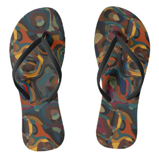 abstrakter Farbschwung Flip Flops