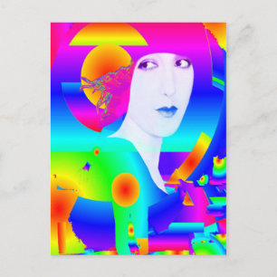 Abstrakter Farbtraum Postkarte