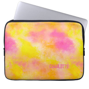 Abstrakter Farbverlauf Leuchtende Freude hinzufüge Laptopschutzhülle