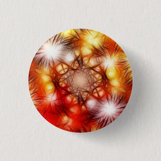 Abstrakter Feuerwerk-Sterne-Hintergrund Button (Vorderseite)