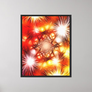 Abstrakter Feuerwerk-Sterne-Hintergrund Leinwanddruck
