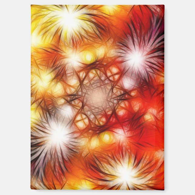 Abstrakter Feuerwerk-Sterne-Hintergrund Magnet (Vorderseite)