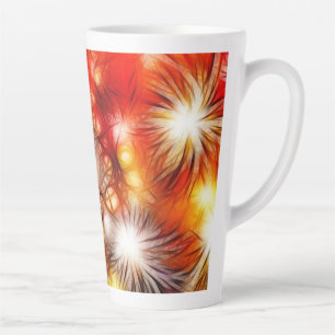 Abstrakter Feuerwerk-Sterne-Hintergrund Milchtasse