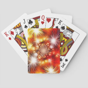 Abstrakter Feuerwerk-Sterne-Hintergrund Spielkarten