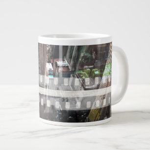 Abstrakter Film Jumbo-Tasse