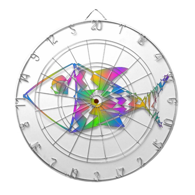 Abstrakter Fisch Dartscheibe (vorne)