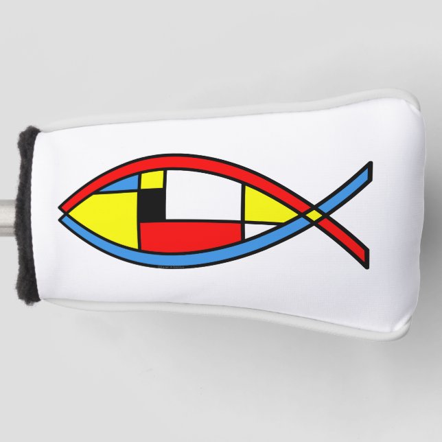 Abstrakter Fisch Golf Headcover (Vorderseite)
