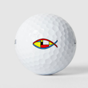Abstrakter Fisch Golfball