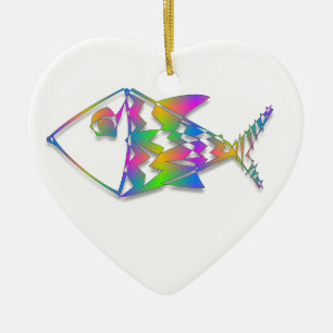 Abstrakter Fisch Keramik Ornament