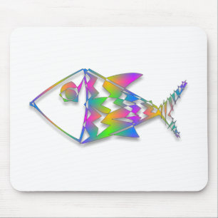 Abstrakter Fisch Mousepad