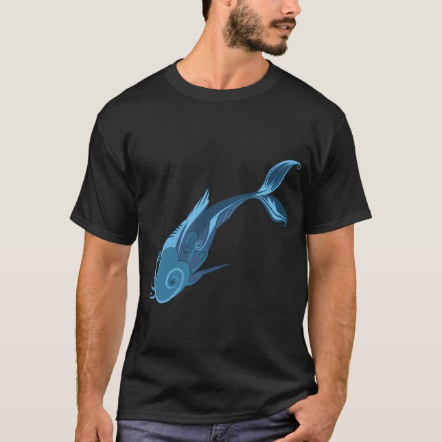 Abstrakter Fisch T-Shirt (Vorderseite)