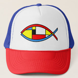 Abstrakter Fisch Truckerkappe