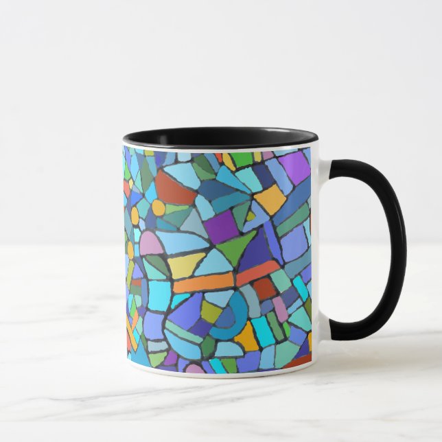 Abstrakter Fleck-Glasentwurf Tasse (Rechts)