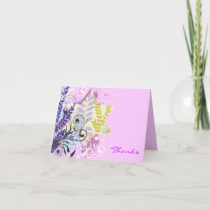 ABSTRAKTER FLORAL STAR Kindernahrung Dankeschön Ka Dankeskarte