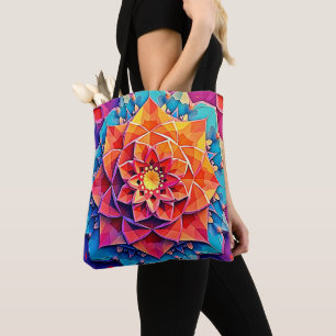 Abstrakter floraler Prismen-Energie-Druck Kunst