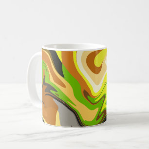 Abstrakter Fluss erdigen und natürlichen Farbtönen Kaffeetasse