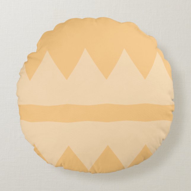 abstrakter Fluss Rundes Kissen (Vorderseite)