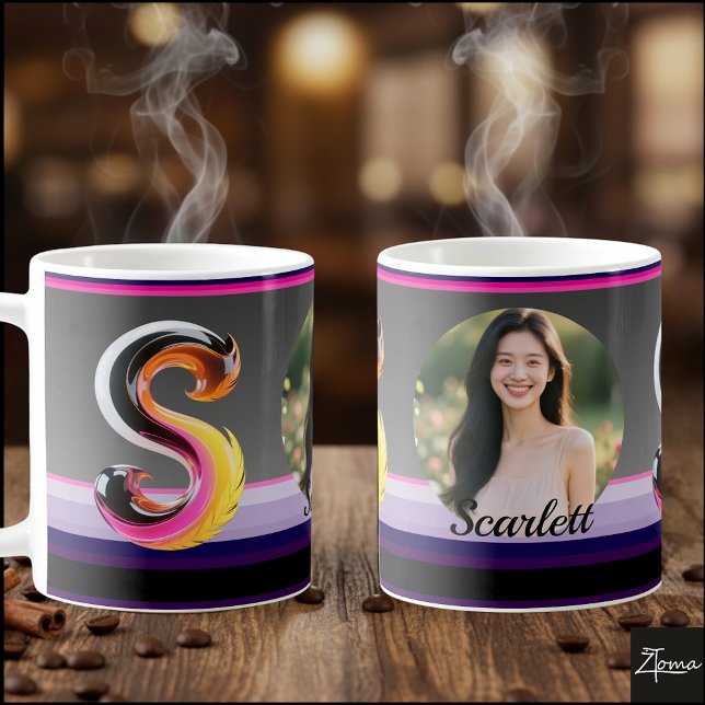 Abstrakter flüssiger Buchstabe S Neonfeder Kaffeetasse (This is a sample design. There are several models to choose from, with the name and color changed.
)