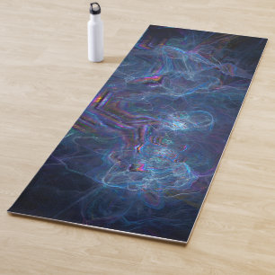 Abstrakter Fraktal-Nebel und geometrischer Morph Yogamatte