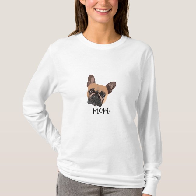 Abstrakter französischer Bulldog-T - Shirt (Vorderseite)