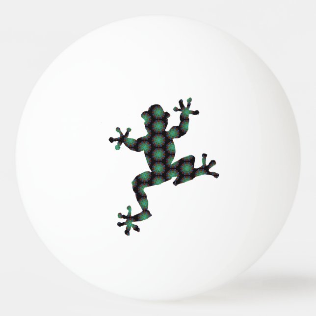 Abstrakter Frosch Tischtennisball (Vorderseite)