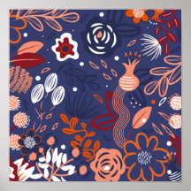 Abstrakter Frühling Lila Blumenmuster