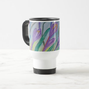 Abstrakter Frühlingskrebs Reisebecher